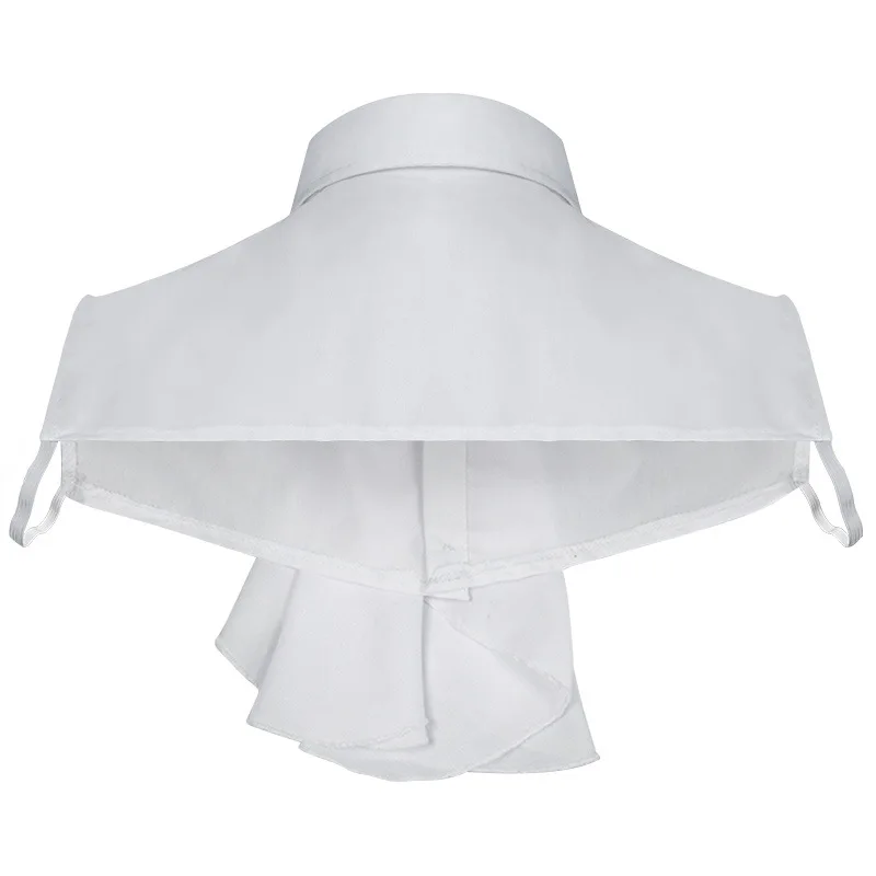 Viktorianisches Kolonial-Jabot-Kostüm mit falschem Kragen, mittelalterliches Steampunk-Kostüm, abnehmbare weiße Krawatte mit Rüschen, Cosplay-Kostüme