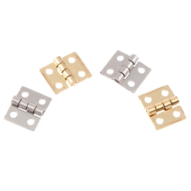 .Hot Sale.10Pcs Mini Brass Door Hinge Simulation Folding For 1/10 RC Crawler Car Trx4 1/14  RC Dump Truck SCANIA 770S