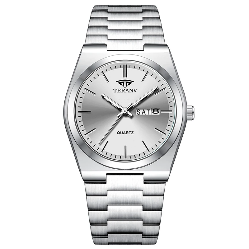 UTHAI رقيقة جدا الفولاذ المقاوم للصدأ الرجال ساعة بسيطة اتجاه الأعمال التقويم مقاوم للماء الذكور موضة كوارتز ساعة المعصم هدية #6