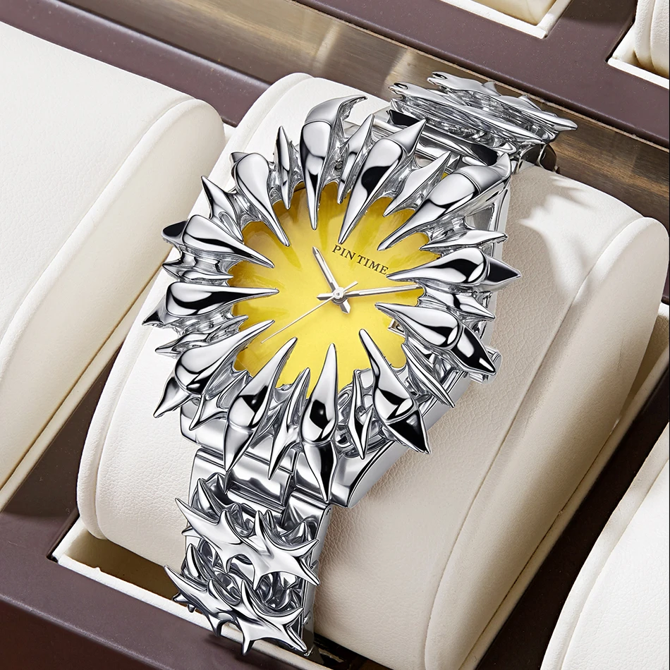 

Luxury Y2K Hip-Hop Style Men's Quartz Wristwatch Irregular Street-Style Boys Watch Stylish Wristband Gift for Men Fun Watches