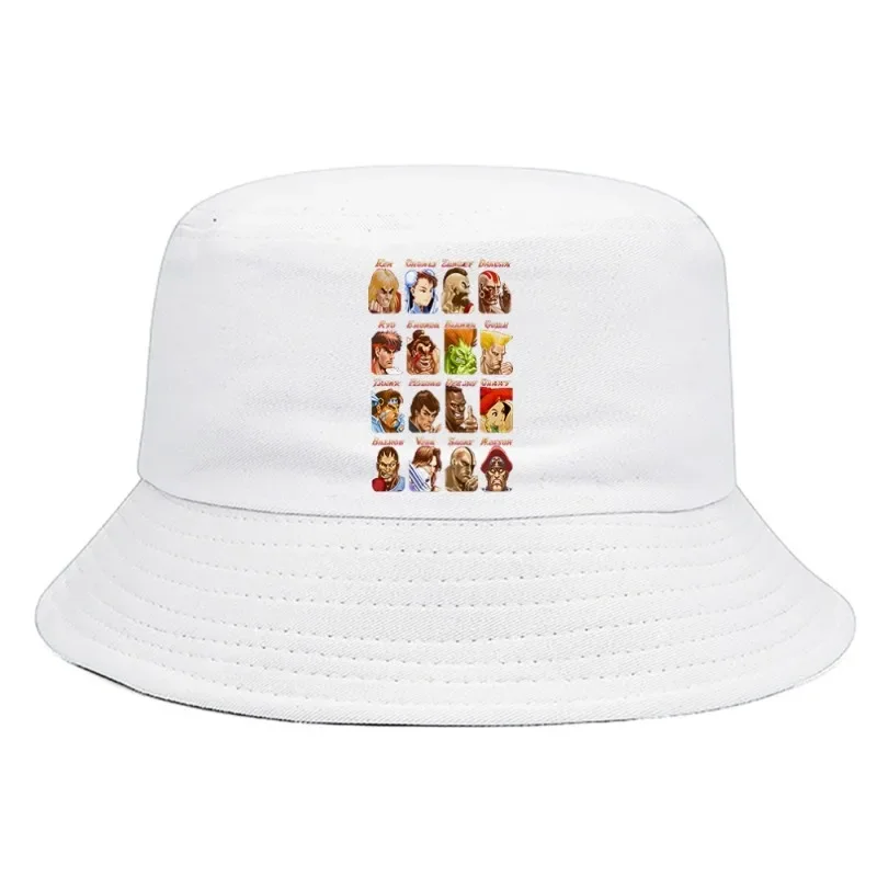 Street Fighter Select Bucket Hat Summer Foldable Bucket Hat Man Women Unisex Hip Hop Daily Outdoor Sunscreen Fishing Hunting Cap