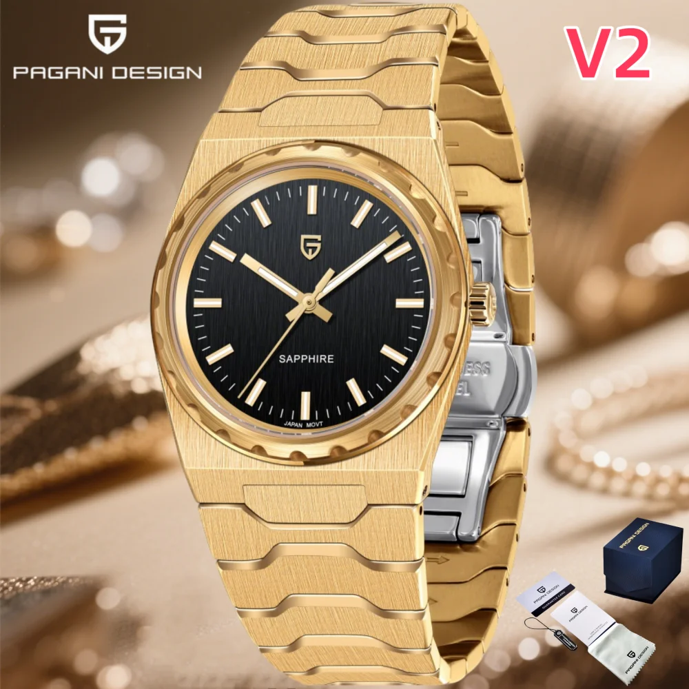

PAGANI DESIGN 2025 Новые мужские кварцевые часы Ультратонкие 7 мм 222 Нержавеющая сталь с сапфировым стеклом Водонепроницаемые Reloj Hombre PDYS020
