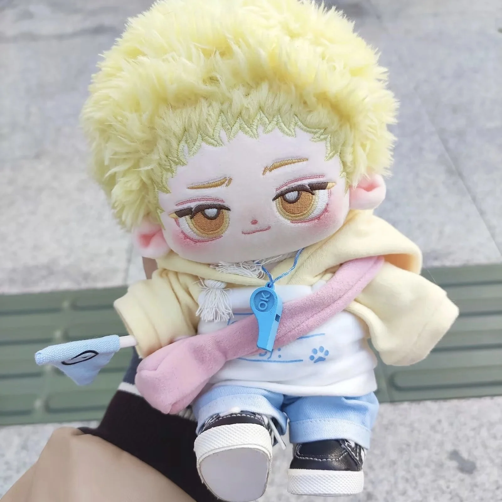 Game Anime Haikyuu!! Kei Tsukishima Property Cosplay 20CM Cartoon Send Presents Plush Changing Dress Up Doll Xmas Gift Presell