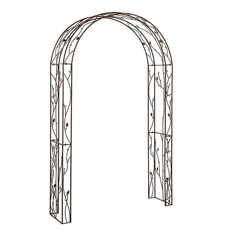 garden wrought iron arches, climbing vines, flower racks, wedding round road guide background decoration props