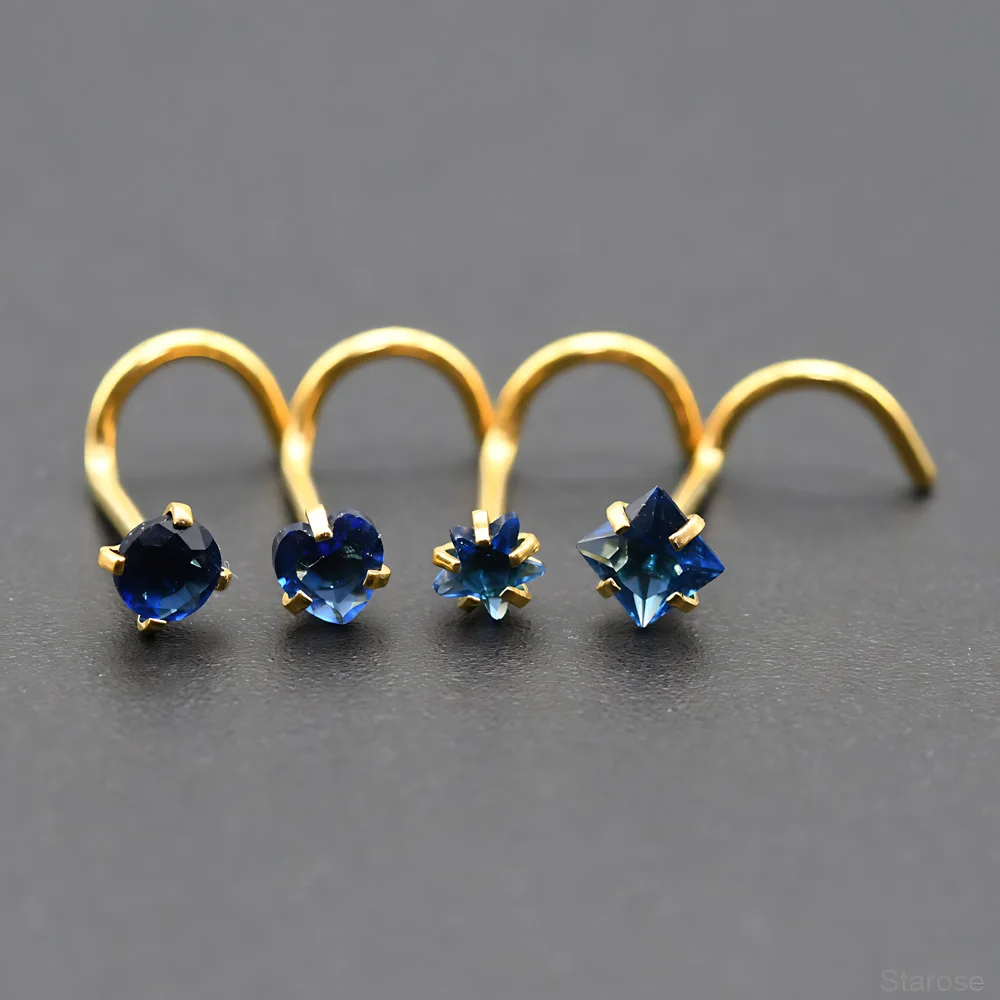 4 Stück-Packung 3 mm Kristall Zirkon Nasenstecker Labret Piercing Edelstahl Helix Monroe Piercing Conch Lip Schmuck 20G Twisted Pin – Detail 20