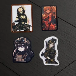 Anime Girl Patch Tactical Morale Badge Girl Frontline Print Hook&Loop Backpack Clothes Decoration Accessories Sticker Armband