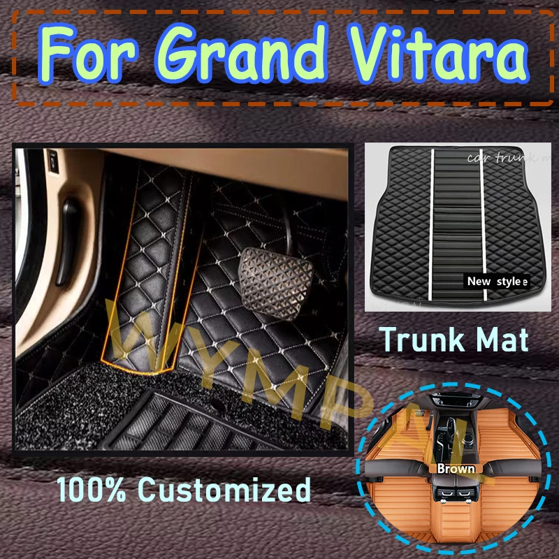 

Luxury Car floor mats for Suzuki Grand Vitara (Four doors) 2006 2007 2008 2009 2010 2011-2017 auto accessories full pads