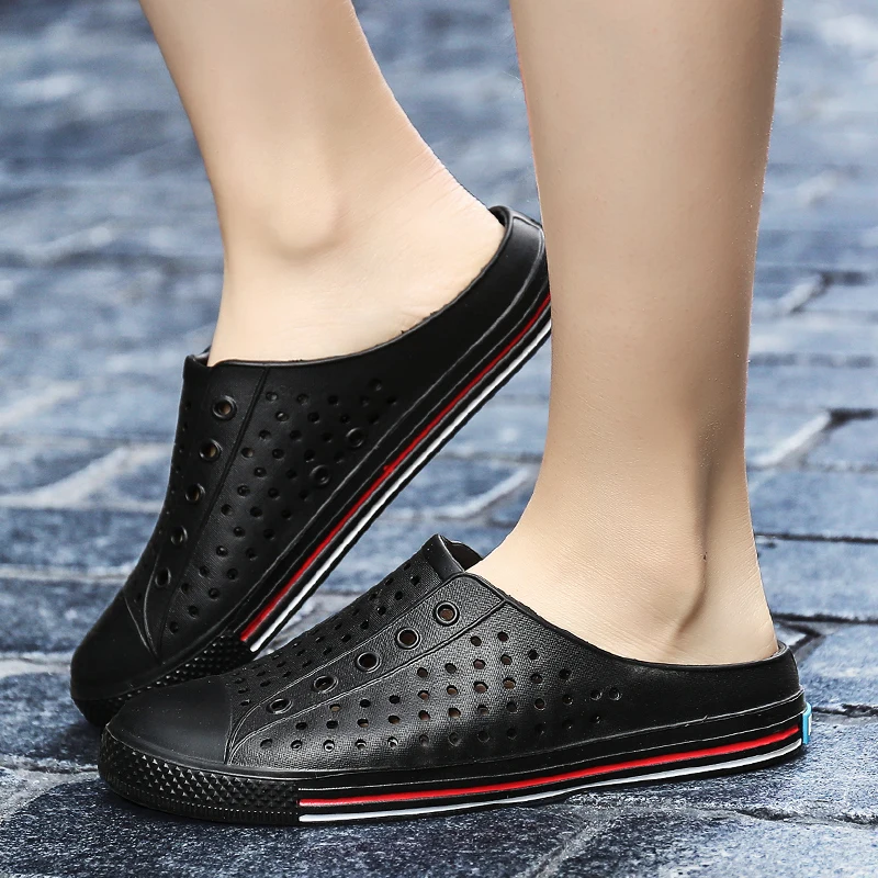 

Сандалии унисекс из ЭВА, удобные легкие пляжные туфли, с прорезями, с дырками, летняя обувь для сабо, 2022