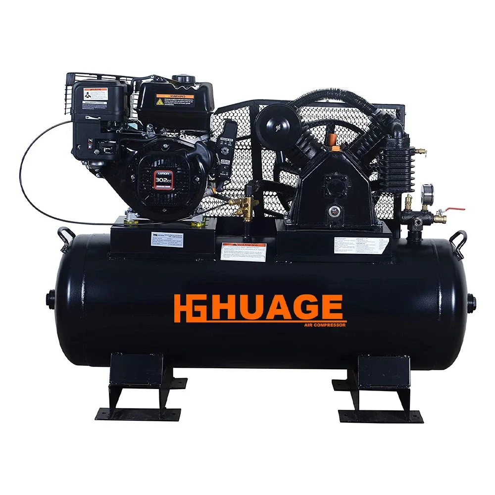 

40 gallon petrol engine gasoline gas oil lubrication air compressor compressors