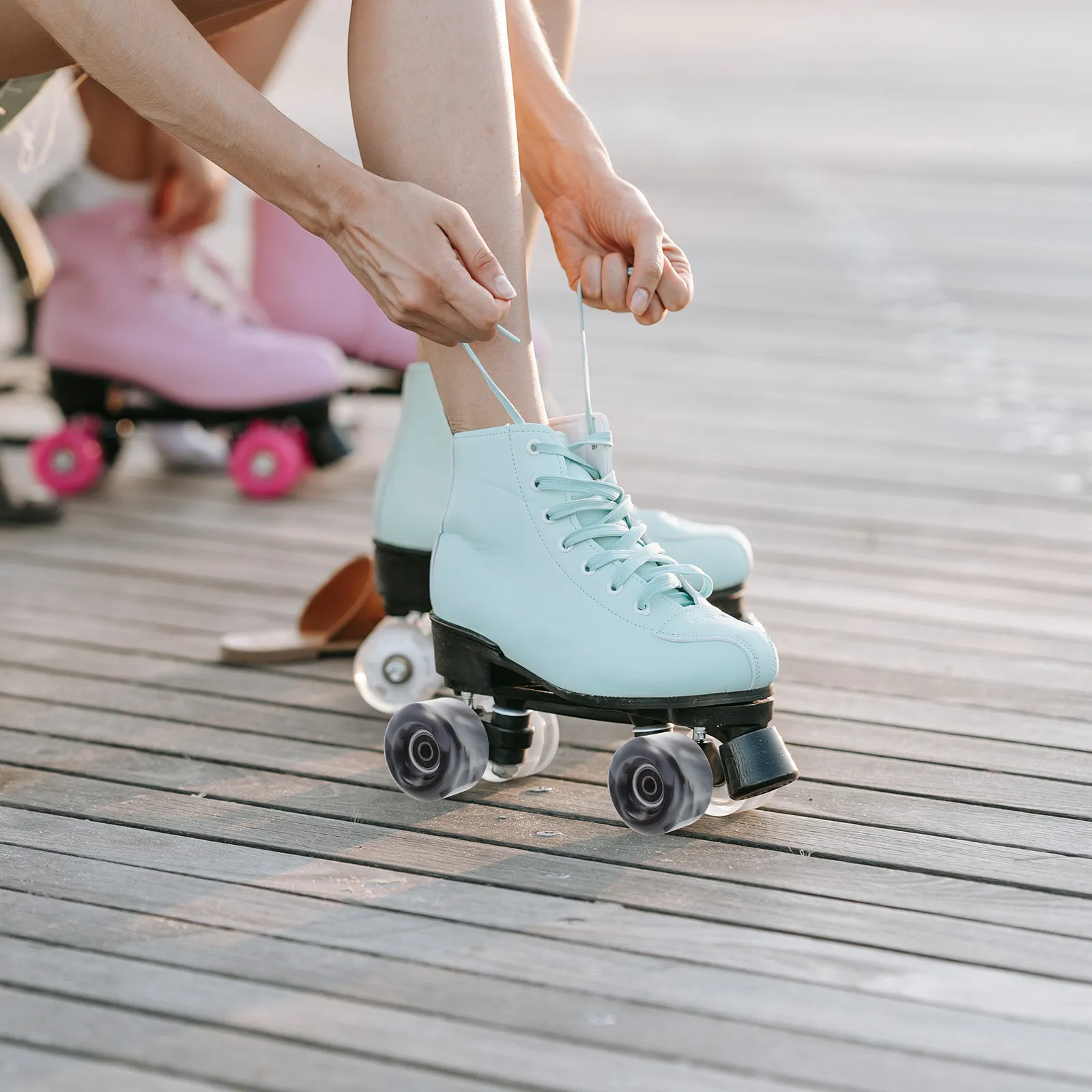 

4Pcs Roller Skating Wheels High Performance Sturdy Outdoor Skates Replacement Accessories Extra Grip Concrete Asphalt