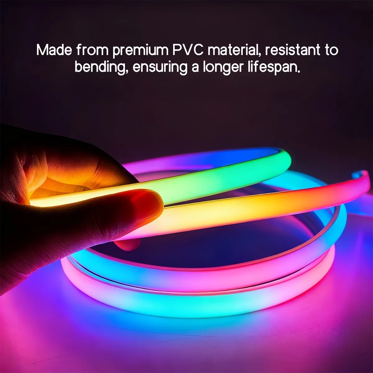 1 x Niederspannungs-5V-RGB-Neon-LED-Lichtstreifen mit 24-Tasten-Multifunktionsfernbedienung, 1m–5m, für Gaming, Musikbühnen, Junggesellenabschiede, Hochzeiten, Weihnachten und Heimdekoration – Detail 1