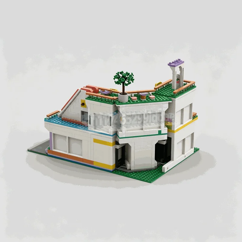 1652PCS MOC Colorful Modular Shopping Mall Building Blocks DIY Custom Puzzle Architecture Creative Assembly Educational Toy Gift