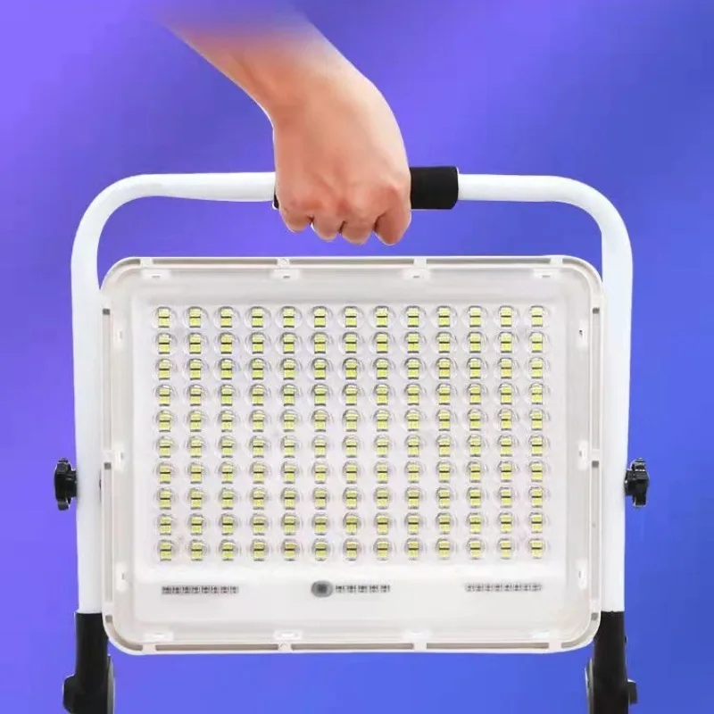 200/300W Flood Light Outdoor Portable LED Reflector Spotlight Rechargeable Floodlight Construction Camping Lamp with USB