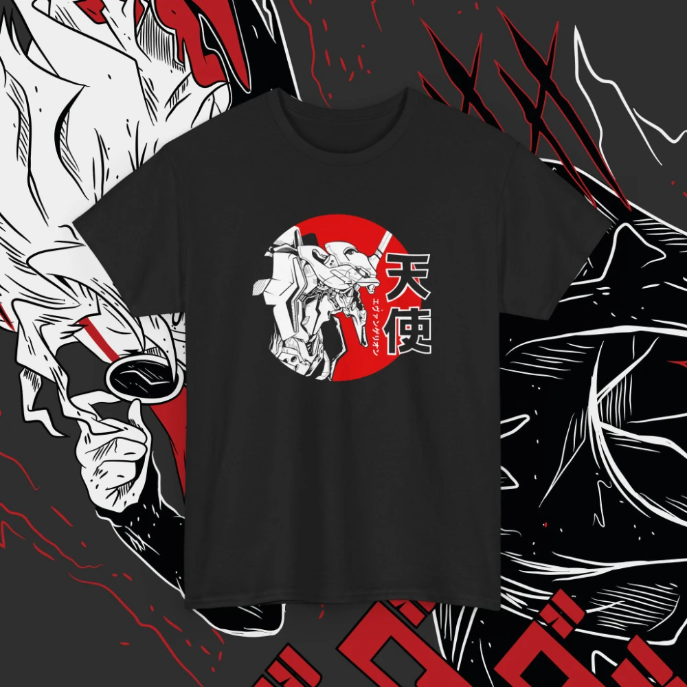 تي شيرت هدية نيون جينيسيس كوسبلاي عتيق، تي شيرت إيفا يونيت 00 فانميد، جرافيك أنيمي، شينجي، ري أيانامي، أسوكا، ميساتو #1