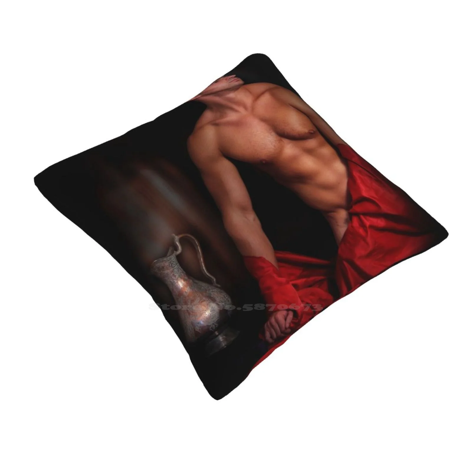 Back In Time Pillowslip Pillowcase Male Figure Sexy Black And White Erotic Male Photos Men Muscle Man Statue Nudity Bodybuilder