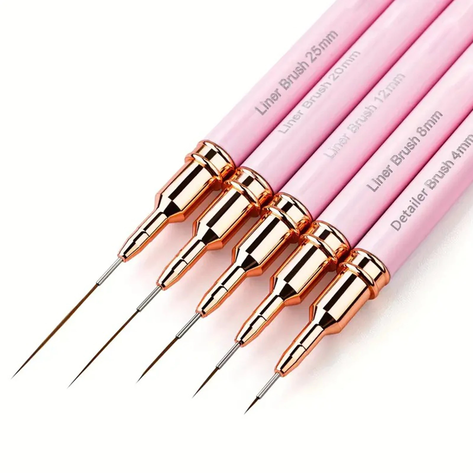 

Nail Brush Pen 5pcs/set Nail Art Liner Brushes Set Elongated Striping Drawing Professional