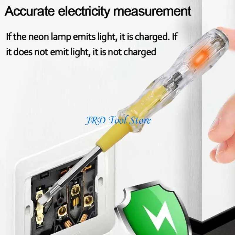 A2UD Electric Tester Tester Stift Doppelköpfe Abnehmbarer Schraubendreher mit Anzeigelicht