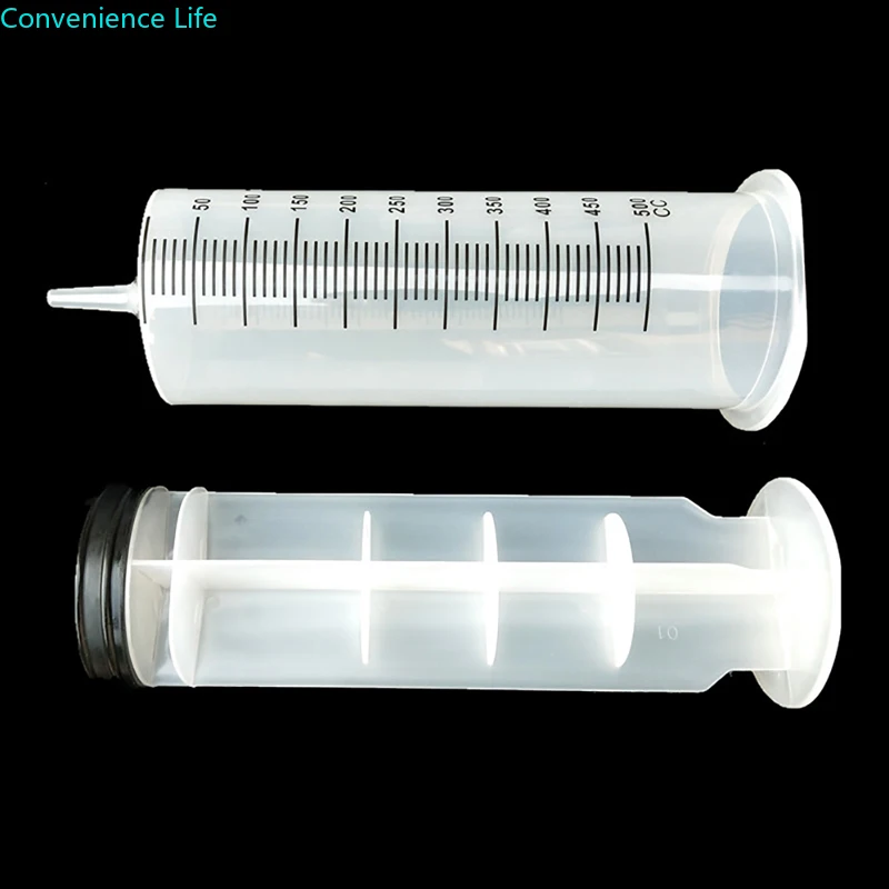 syringe 500 ml Large Capacity Syringe Reusable Pump Measuring With 1m Tube Feeding Ink suministros para perros dog accessories