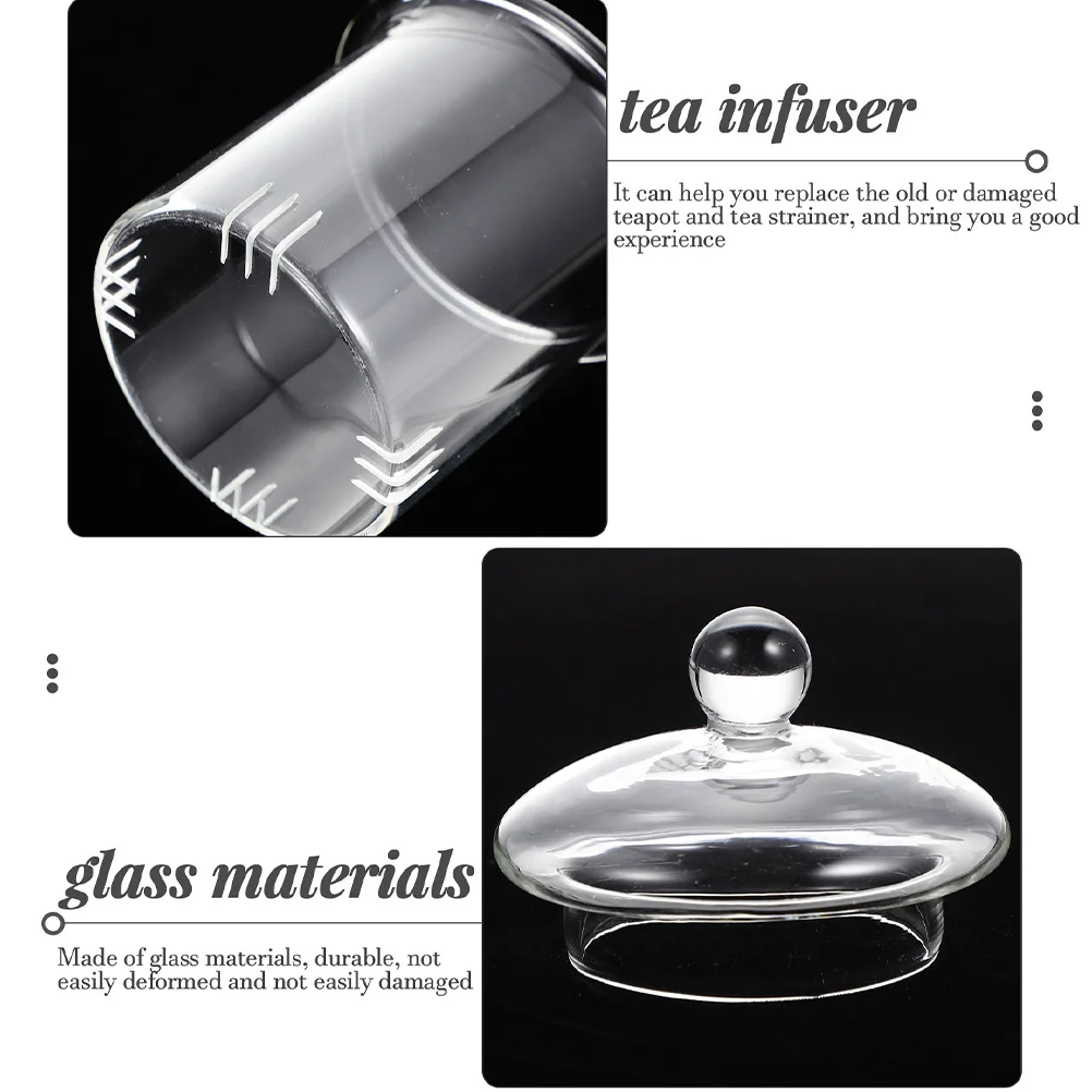 

Sifter Extra Fine Tea Infusers for Loose Removable Transparent Glass Teapot Lid Replacement
