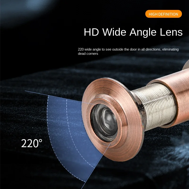 ประตูกันขโมย Cat 'S Eye 26เส้นผ่านศูนย์กลางท่อ Door200Wide-Angle ไม้ HD เลนส์ Anti-Skid Anti-Rotation โรงแรมประตู HD Sheep Eye