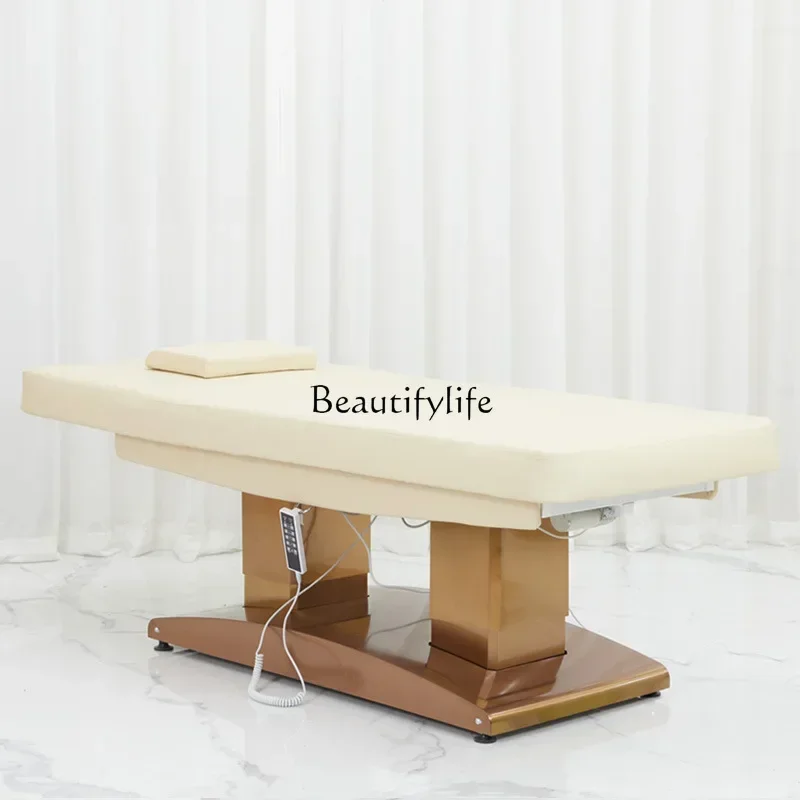 Electric lifting beauty bed beauty salon special multi-functional heating therapy massage bed