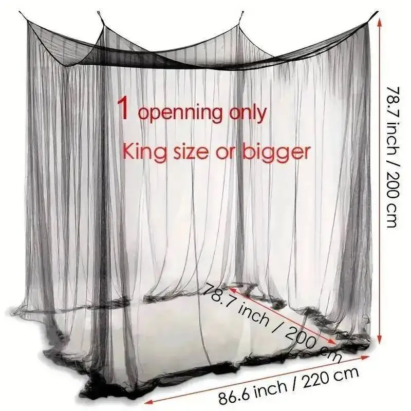 

Sexy Mosquito Nets Palace Four Door King/Queen Double Size Home Single Beds Prevent Insect Outdoor Square Grace White Canopy Net