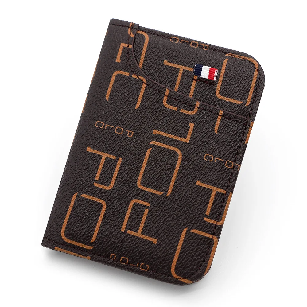 حقيبة بطاقات صغيرة محمولة رفيعة متعددة الوظائف بنمط الليتشي مع محفظة عملات معدنية ذات سعة كبيرة، حافظة بطاقات لأداة السفر