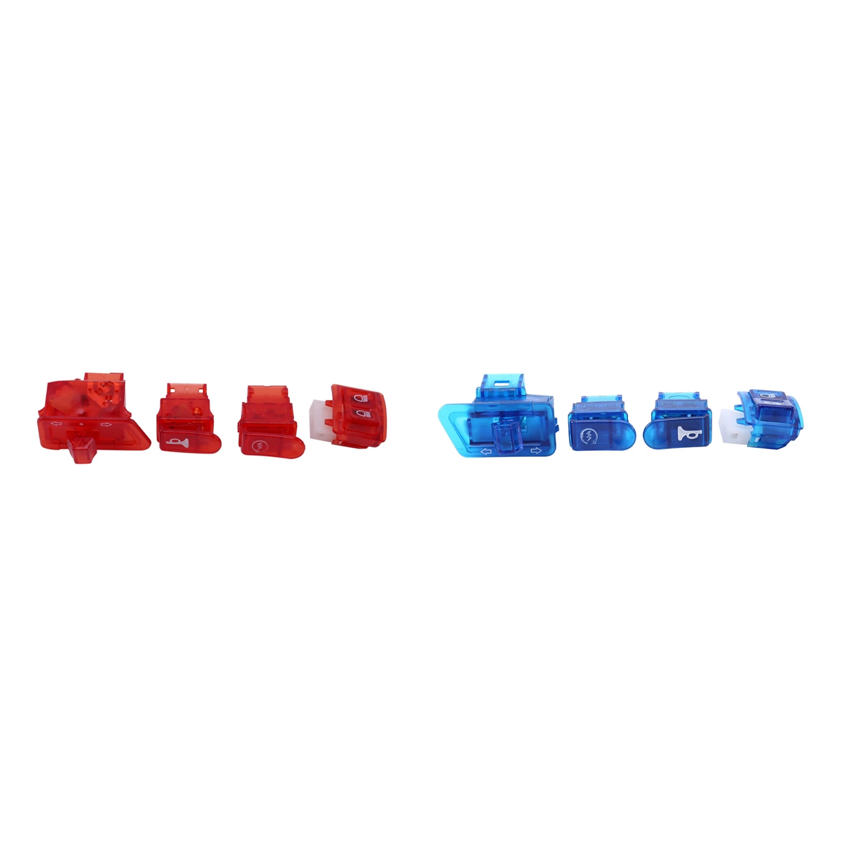 A03Q-2Set دراجة نارية القرن التبديل زر بدوره إشارة التبديل زر بدء زر لهوندا DIO ZX AF27 AF28 AF34 الأحمر والأزرق