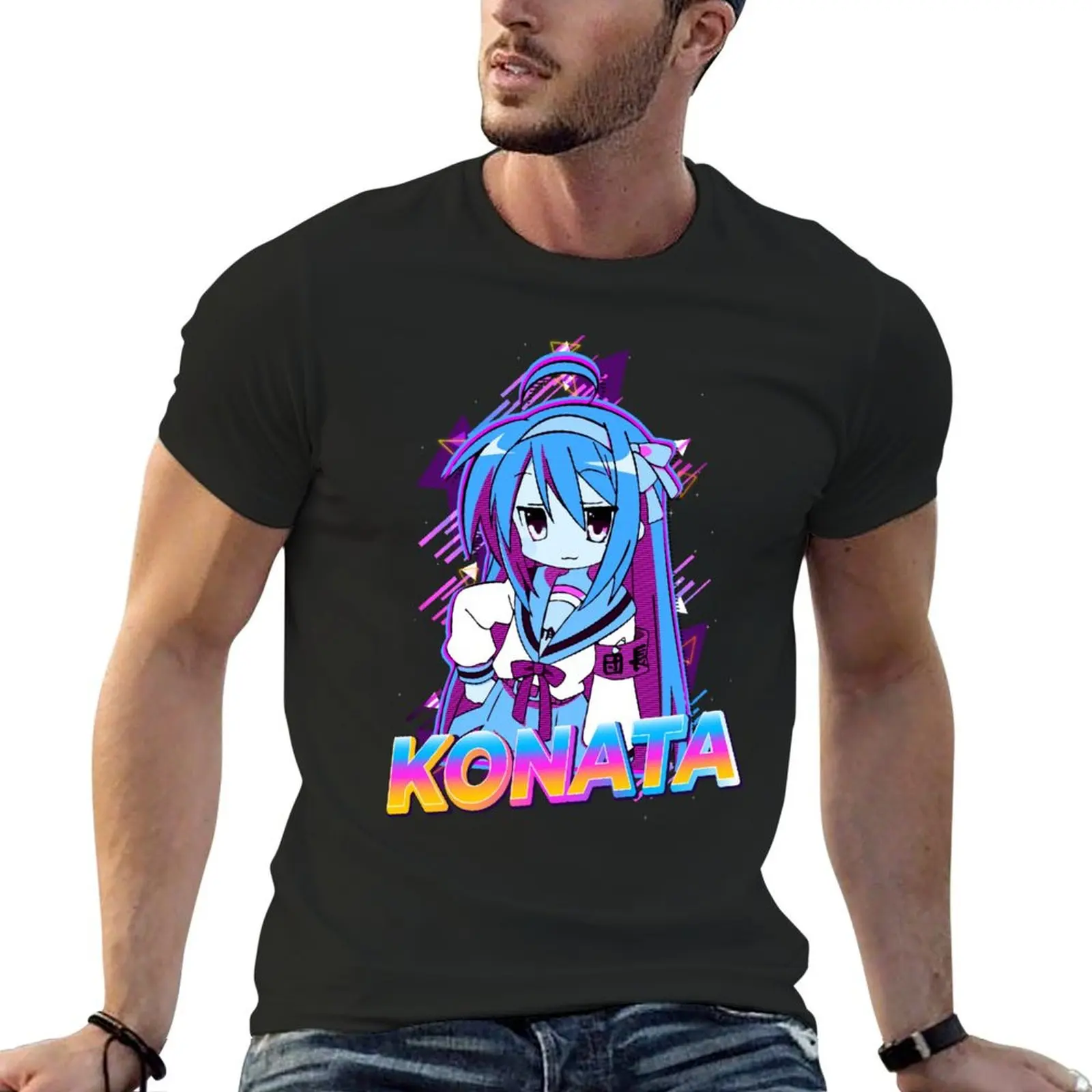 

Konata | Lucky Star T-Shirt quick drying tees custom t shirt anime clothes plain black t shirts men