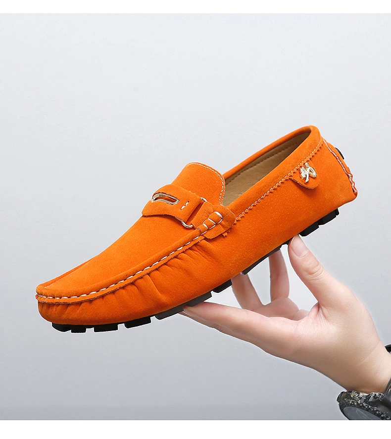 48 Extra-Large Size Matte Couple's Style Halloween Gift 2025 Autumn New Loafers British Style Slip-On Men's Driving Shoes Lightweight Non-Slip Casual Leather Shoes
