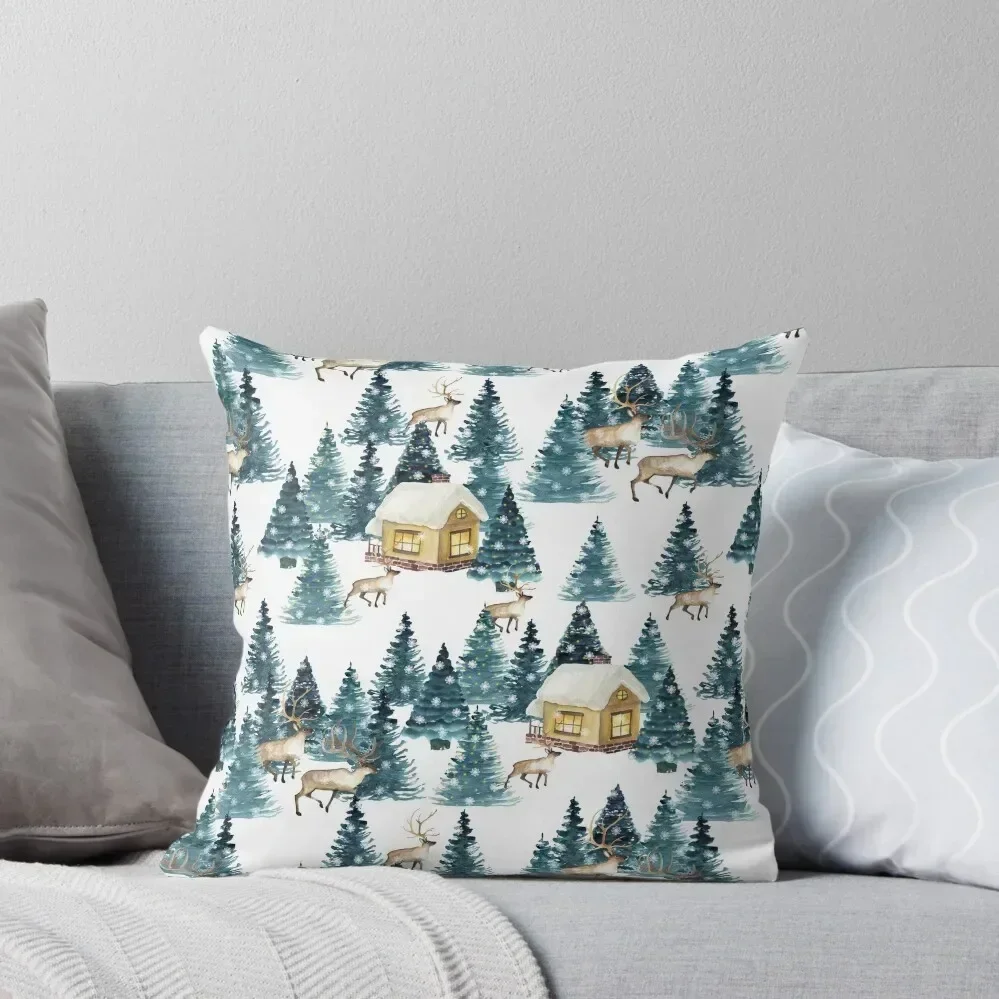 

Winter village Throw Pillow Sofas Covers Throw Pillow Pillowcases Cushion Covers Sofa pillow