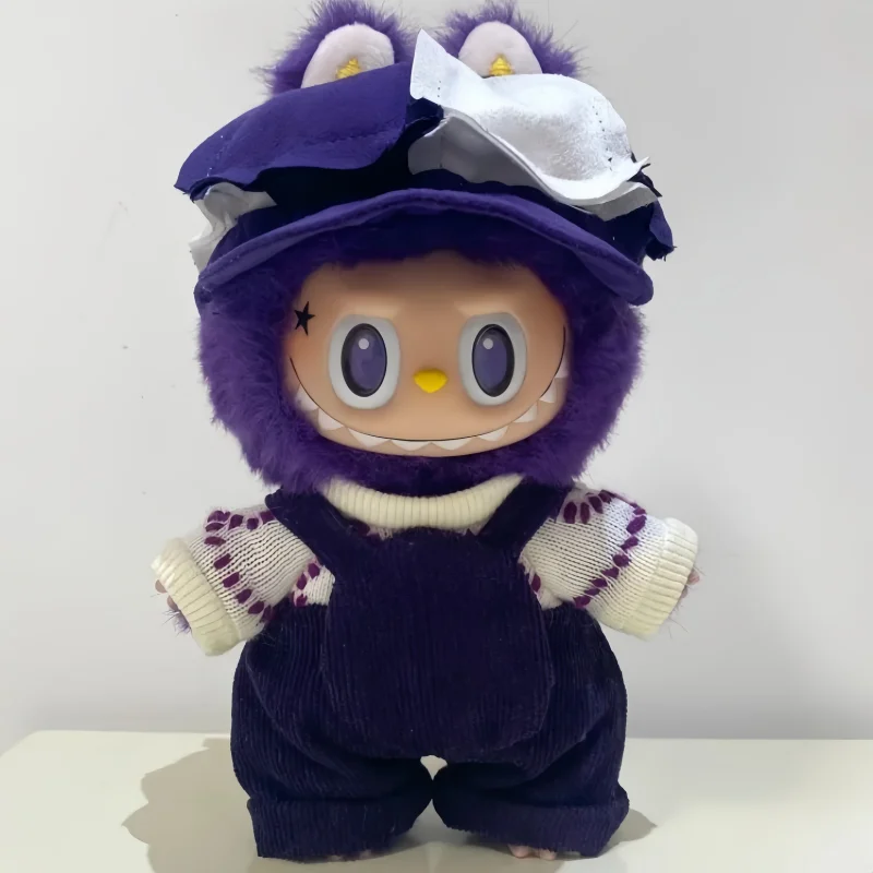 

Новая серия Monster Labubu 2,0, необычные фиолетовые миланские модные виниловые реплики 1:1, украшения для кукол, настольные украшения, подарки на день рождения
