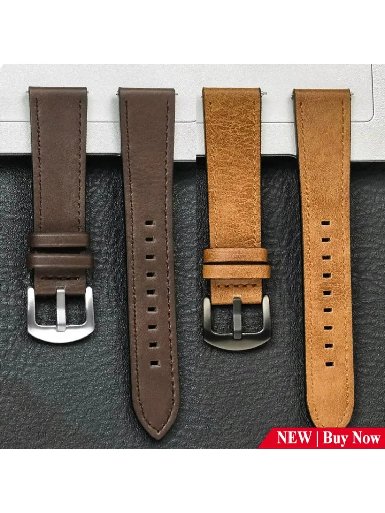 Pasek skórzany 20mm 22mm do Redmi Watch 5/3Active Lite, miękki, biznesowy pasek na nadgarstek do Samsung Galaxy Watch 7 6 5 4 Classic — 2