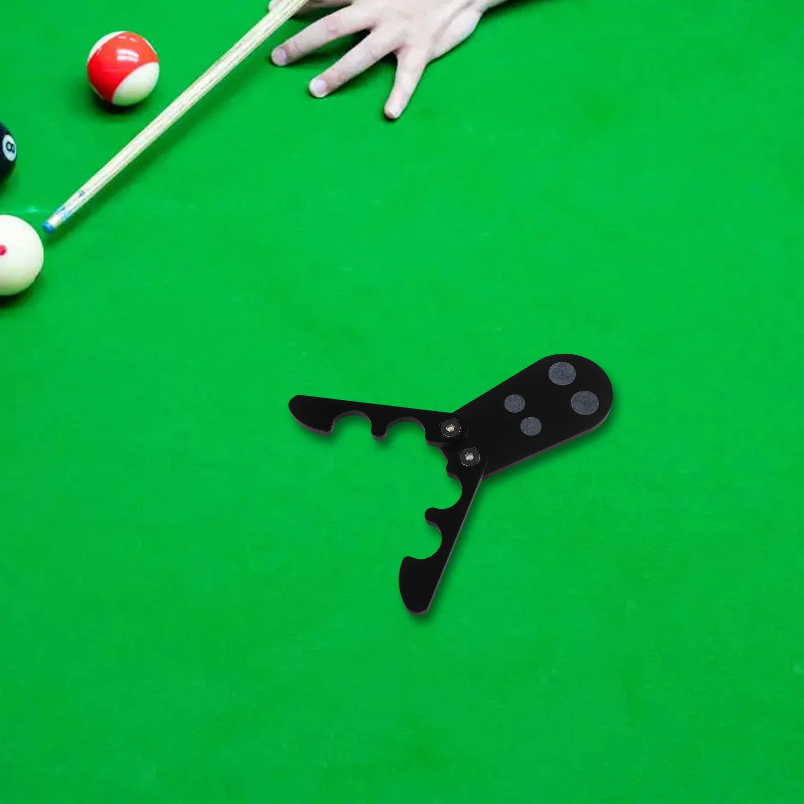 Collapsible Pool Cue Holder with Weighted Metal Base for Stability and Portability Designed for 4 Pool for cues Hex Wrench