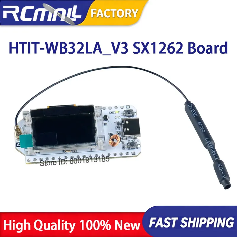 ESP32 LoRa32 v3 SX1262 Development Board HTIT WB32LA V3 0.96 inch OLED 850-1850MHz 2dBi Antenna Node for Meshtastic Devices