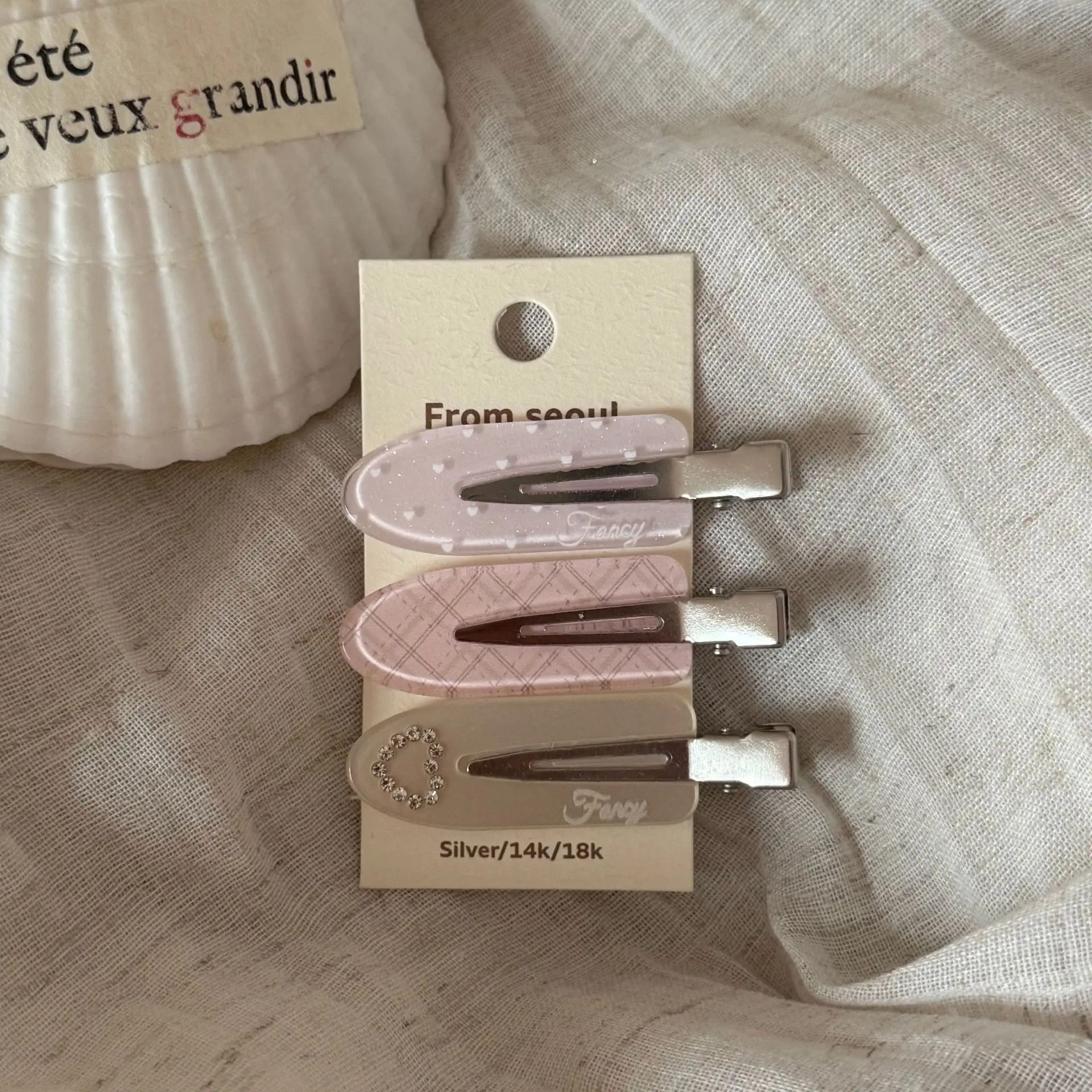 3-teiliges Set Strass-Haarspangen für Seitenponys, Niedliche Nahtlose Haarklammern, Haarspangen, Kopfbedeckungs-Sets, Koreanische Süße Liebe, Neue Haarschmuck-Geschenke – Detail 5