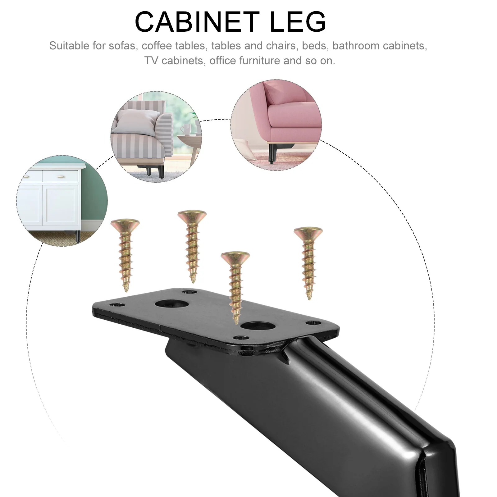 

Furniture Legs Non Slip Metal Table Feet Sofa Bed Support Strong Durable High Load Capacity Thick Beautiful Extend Furniture