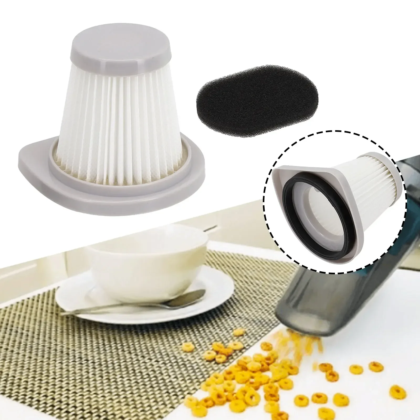 Vacuum Cleaner Parts Dust Filter Household White Grey Cleaning High-quality Replacement Washable Accessories Parts