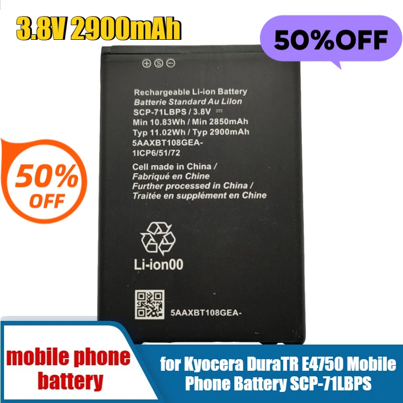 

3.8V 2900mAh for Kyocera DuraTR E4750 Mobile Phone Battery SCP-71LBPS