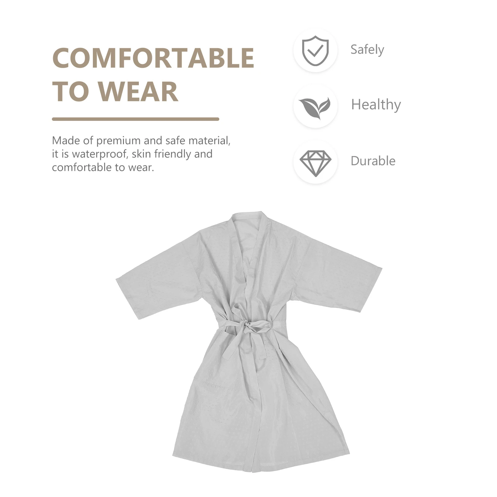 

1Pcs Waterproof Hairdressing Salon Gown Client Robe Lightweight Smooth Fabric Barber Cape