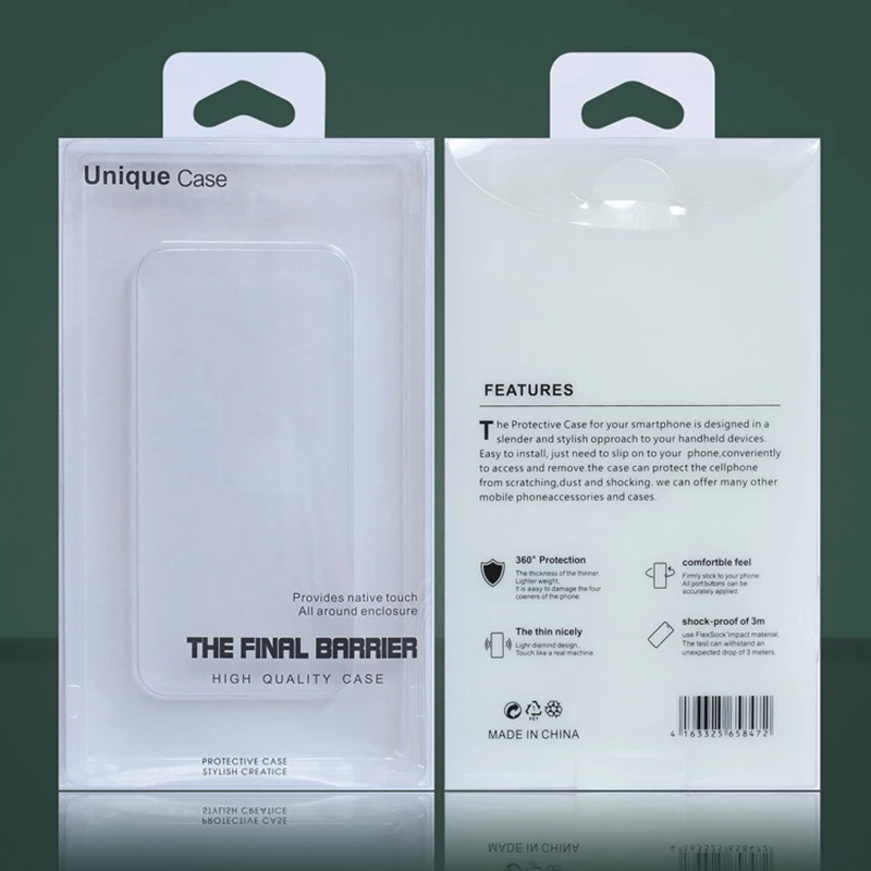 

Universal PVC Phone Case Box with Tray, Clear 4.7-6.9" Display Packaging, Durable Phone Cover Storage for Retail