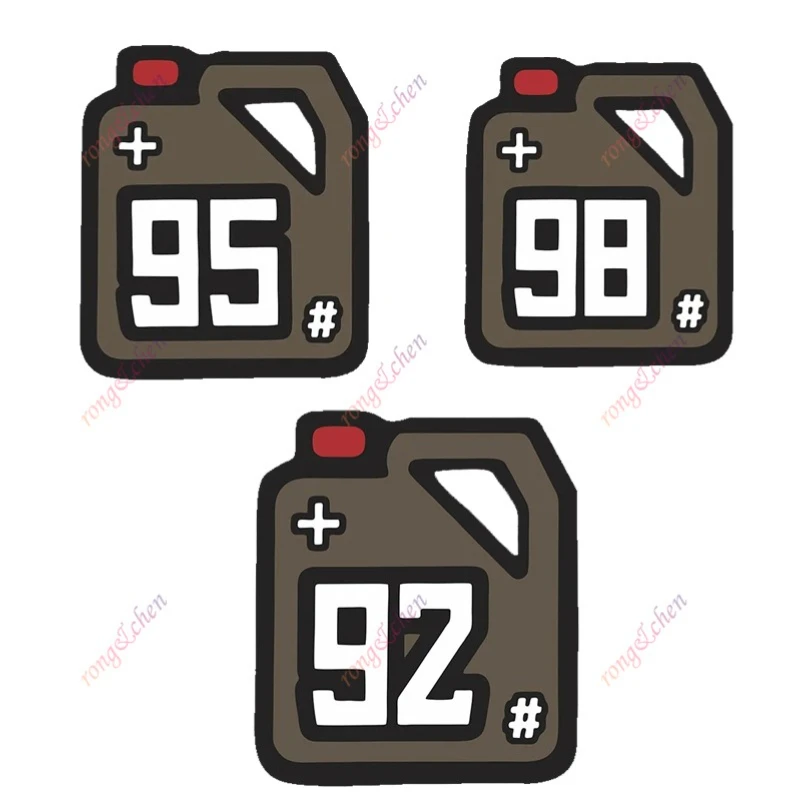 

Funny Car Sticker Fuel Lid Gas 92# 95# 98 for Car Motorcycle Racing Helmet Laptop Trunk Body Car Window Surfboard PVC Decals