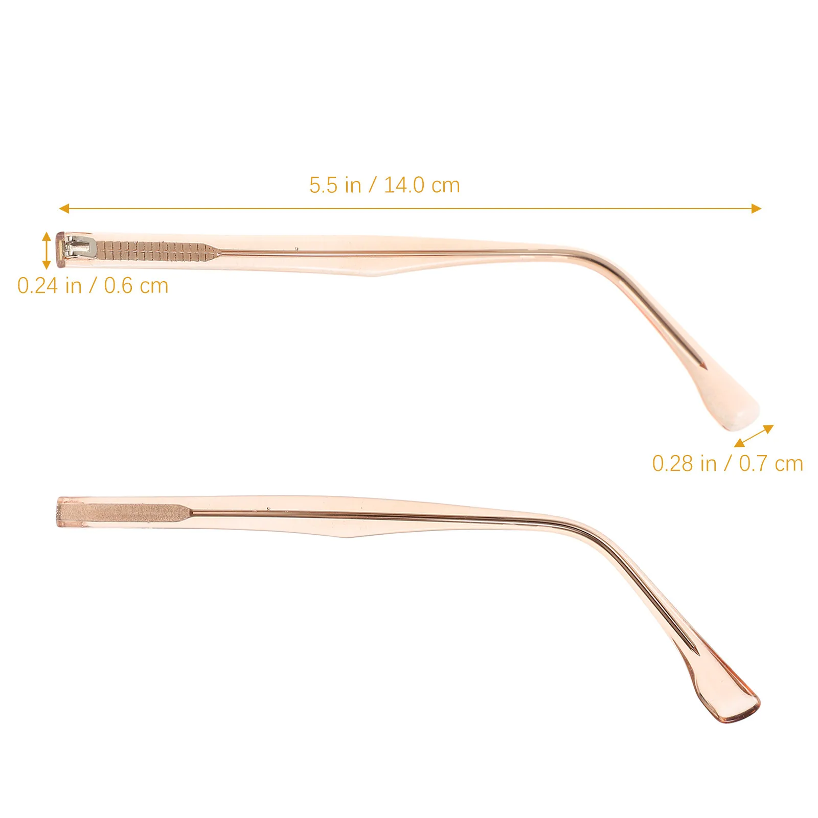 1Pair Sturdy Resin and Metal Eyeglasses Replacement Temples Comfort Fit No Pinch Ear Pressure Free Glasses Repair Parts