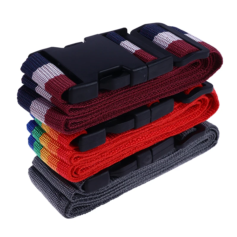 High Quality 2M Rainbow Password Lock Packing Luggage Bag With Luggage Strap 3 Digits Password Lock Buckle Strap Baggage Belts