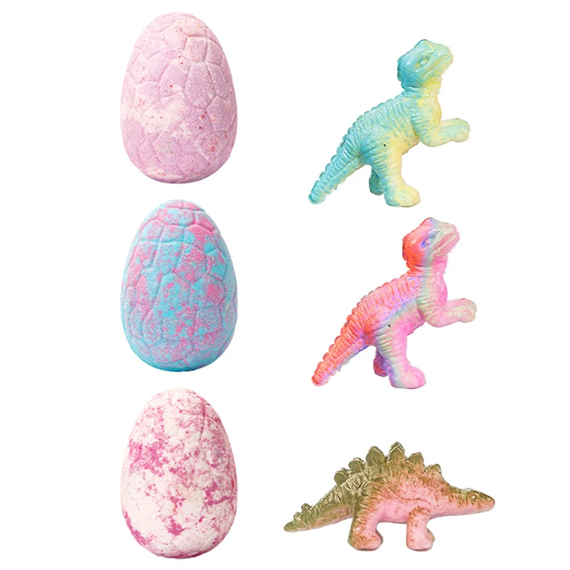 Juego de bombas de baño de huevo de dinosaurio para niños, mujeres y hombres, Set de bombas de baño naturales hechas a mano, regalo de baño de efecto maravilloso, 6 unids/set por Set