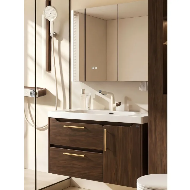 Washbasin, basin, countertop, bathroom cabinet, pull-out hot and cold water for home use. y