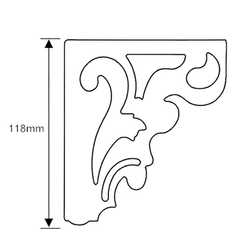 AF95-4개/세트 금속 가구 다리 속이 빈 발 소파 의자 테이블 캐비닛 침대 DIY 액세서리 오픈워크 가구 다리
