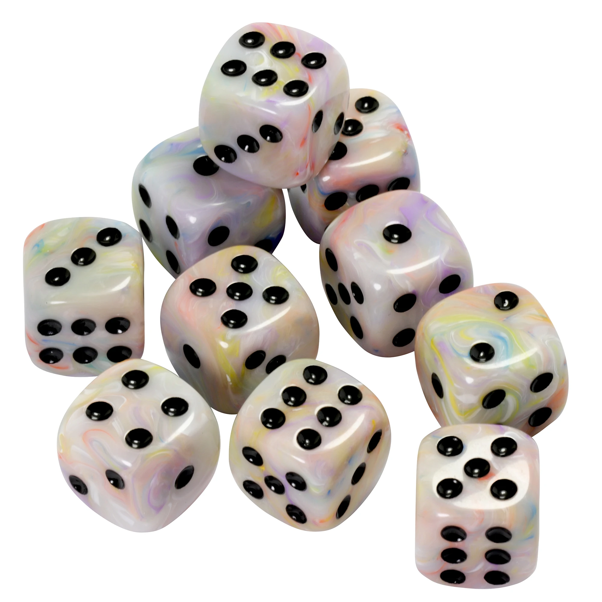 

5pcs 16mm Dice Colorful Rounded Corner Dice for Club Entertainment Gathering Board Game DND TRPG