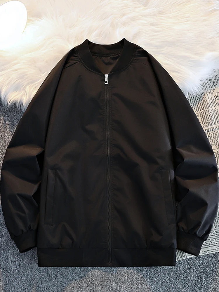 

Новая мужская куртка-бомбер 2025 года с воротником-стойкой, повседневная, тонкая, в стиле пилот, модная, весенне-осенняя, легкая, на молнии