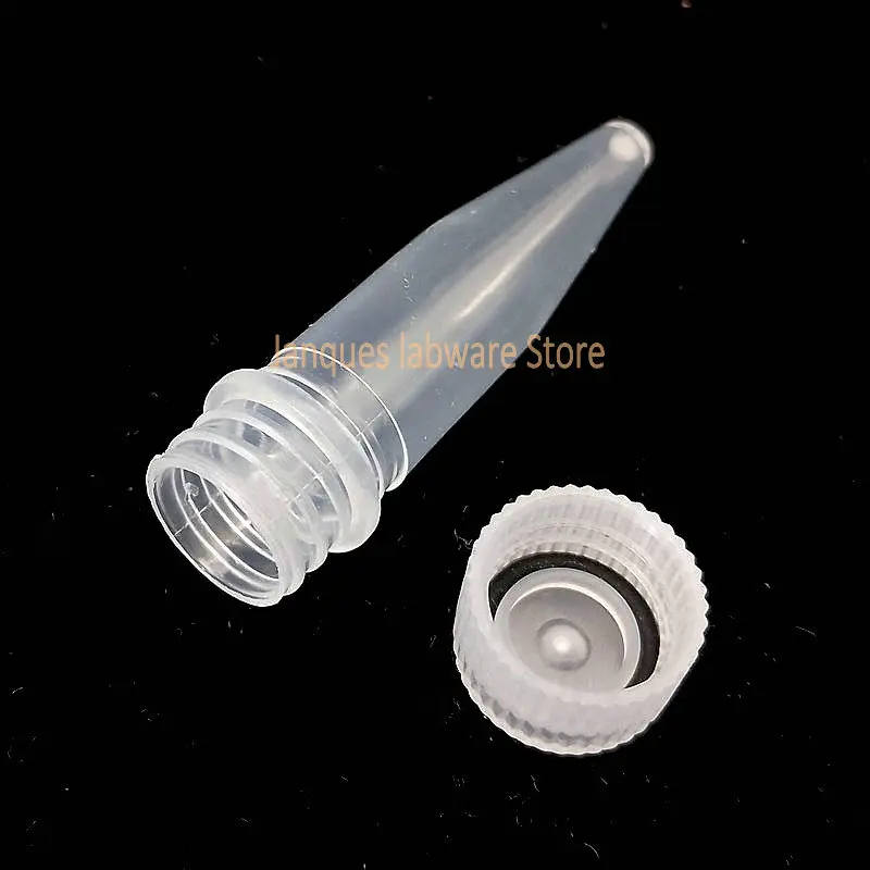 100pcs/lot Laboratory 1.5ml plastic v-bottom freezing tube with silicone gasket,Screw cap Cryogenic Vials,ink Subpackage vial
